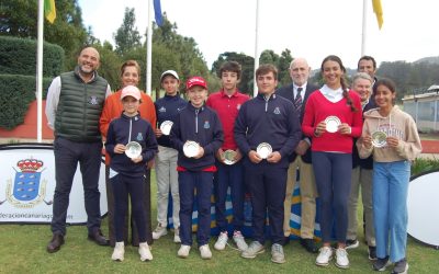 Vidal y Henningsen en cadetes, Abeledo y Martínez en Infantiles y Herwig y Cabezas en Sub-12, vencedores del I Puntuable Zonal Juvenil en el Real Club de Golf de Tenerife.