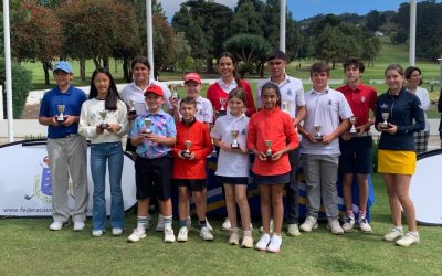 David Vega y Sofía Henningsen vencedores absolutos del Campeonato de Canarias Juvenil 2024 en el Real Club de Golf de Tenerife.