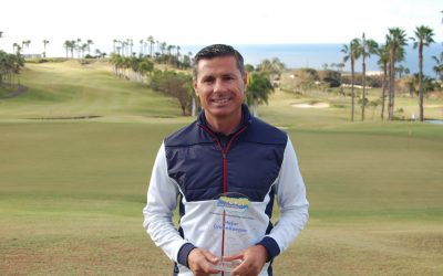Mario Arzola Premio Golfencanarias 2024 al Mejor Greenkeeper.