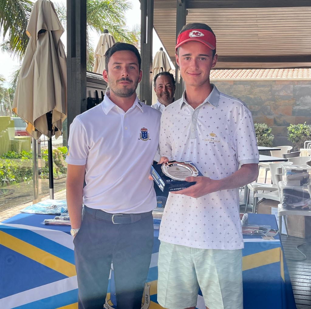  Iván Bravo de Laguna Juez y Adriana Torres Digón, vencedores Scratch Absolutos del Campeonato de Las Palmas Juvenil 2025, que se ha celebrado en Meloneras Golf by Lopesan los días 9, 10 y 11 de julio.