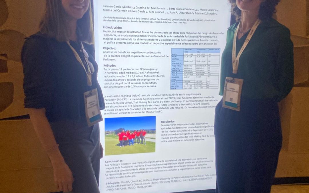 El Hospital Sant Pau presenta en la Reunión Anual de la SEN un nuevo estudio que demuestra los beneficios del golf en personas con Parkinson