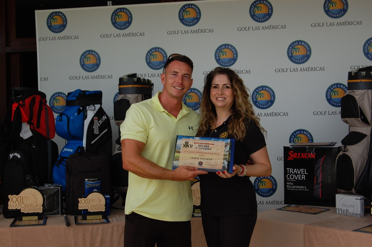 Alan Sierra en 1ª y Anastasia Shevchenko en 2ª, ganadores del XXII Match Play Golf Las Américas.