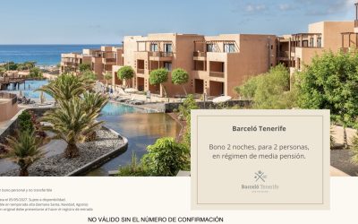 Ya tenemos ganador del bono de 2 noches para 2 personas en el Hotel Barceló Tenerife